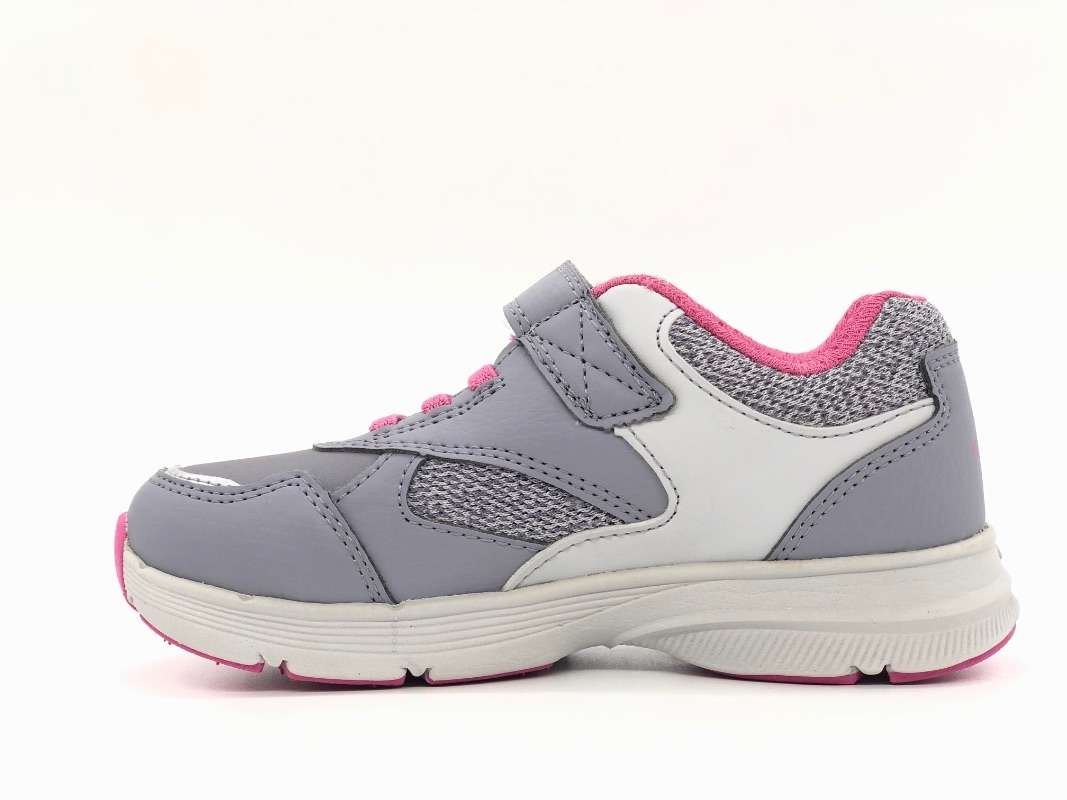 GEOX J Hoshiko G Sneakers bambina grigia e rosa - Image 2