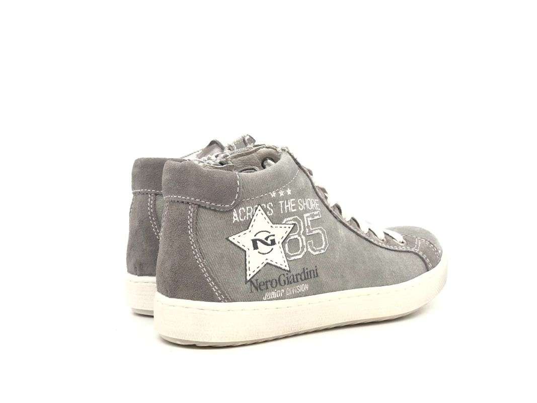 NERO GIARDINI Sneakers alta bambino grigio fumo - Image 3