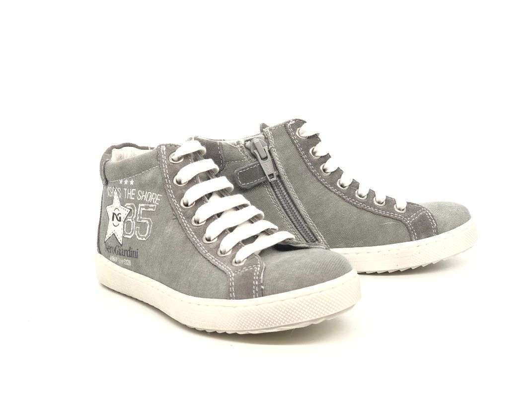 NERO GIARDINI Sneakers alta bambino grigio fumo - Image 4