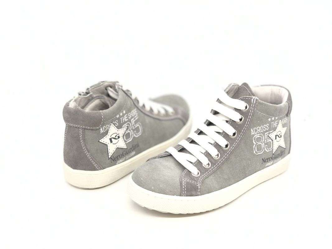 NERO GIARDINI Sneakers alta bambino grigio fumo - Image 5