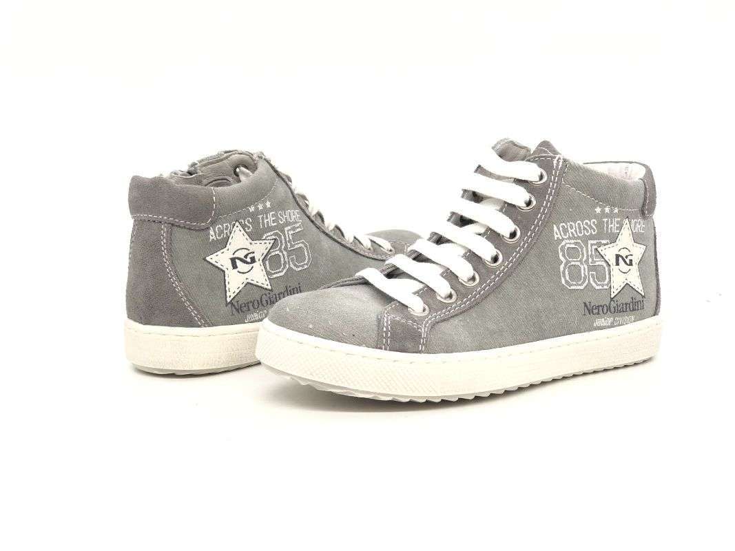NERO GIARDINI Sneakers alta bambino grigio fumo - Image 6