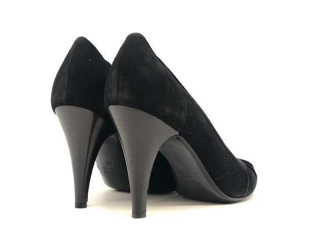 WANDA D ARAGONA Décolleté in pelle scamosciata nera - Image 2