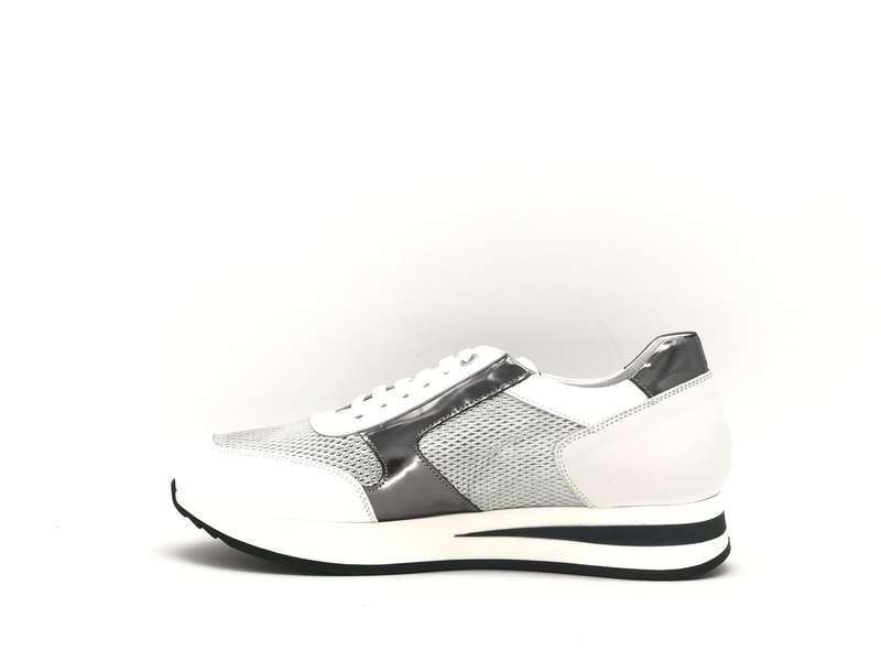 DONNA SOFT Sneakers donna in pelle MOT035 white grigio - Image 2