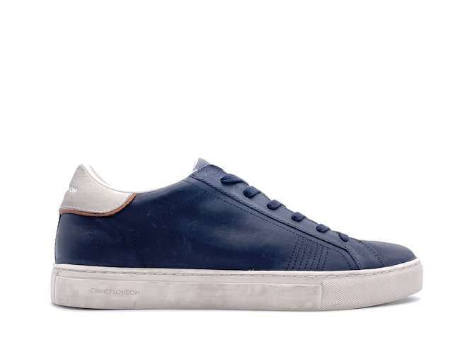CRIME LONDON LOW TOP ESSENTIAL Sneakers uomo in pelle blu - Image 4