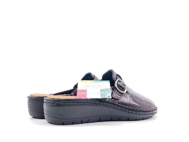 Grunland ciabatta chiusa donna Dafa pelle verniciata bordeaux - Image 2
