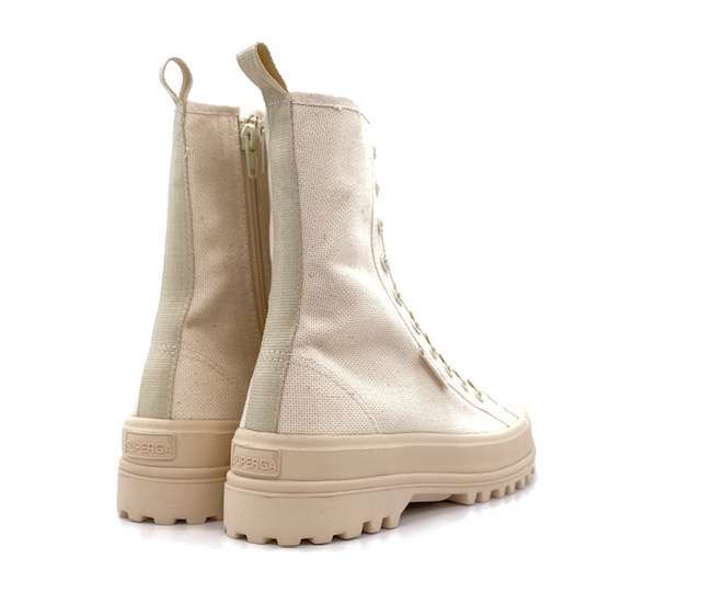 SUPERGA Anfibi donna alpine HIGH beige avorio - Image 2