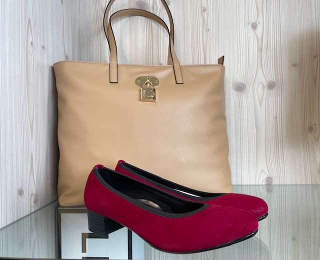 Cheri Colette décolleté donna scamosciate rosso rubino tacco 3 cm - Image 3