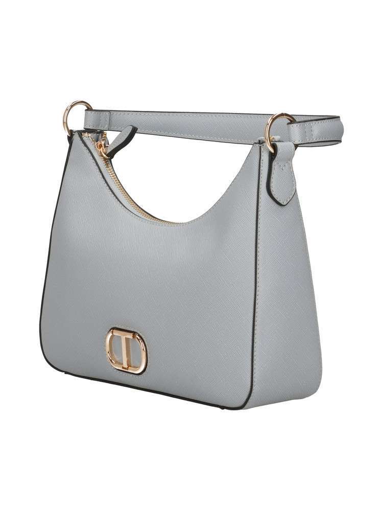 TWINSET Borsa hobo 241TB7125 in saffiano azzurro carta da zucchero - Image 2