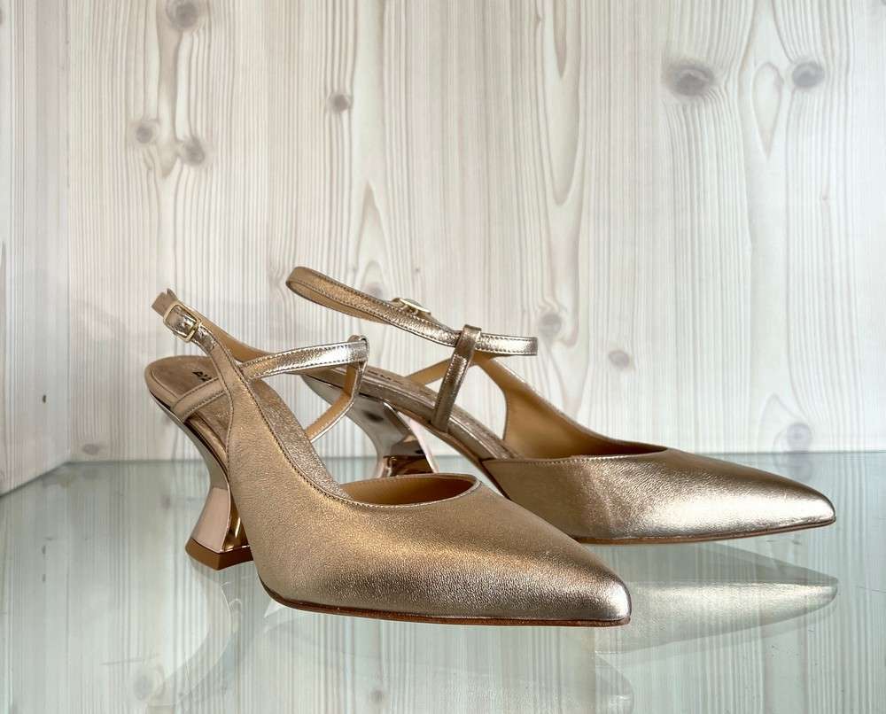 ENZO D'ALESSANDRO Slingback cipria tacco 70 - Image 4