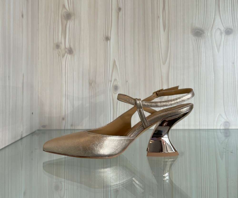ENZO D'ALESSANDRO Slingback cipria tacco 70 - Image 6