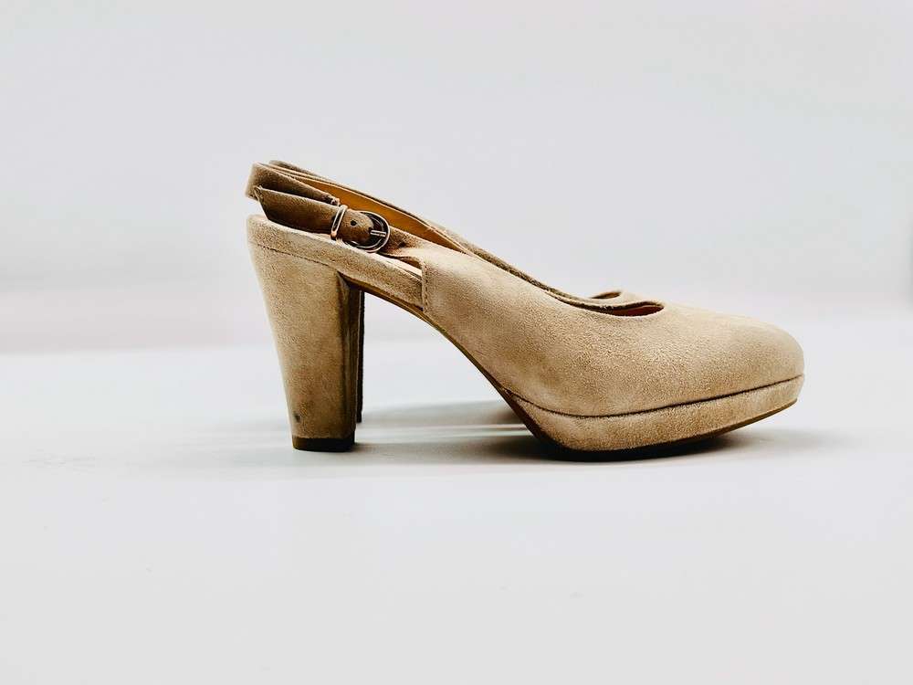 IGI & CO.. Slingback scamosciato tortora con plateau a punta tonda - Image 3