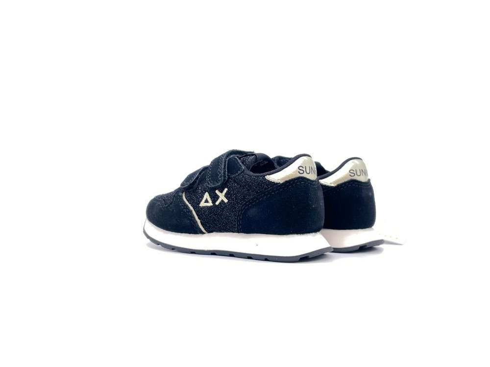 SUN68 Sneakers Bambina Nero Glitter Textile - Image 2