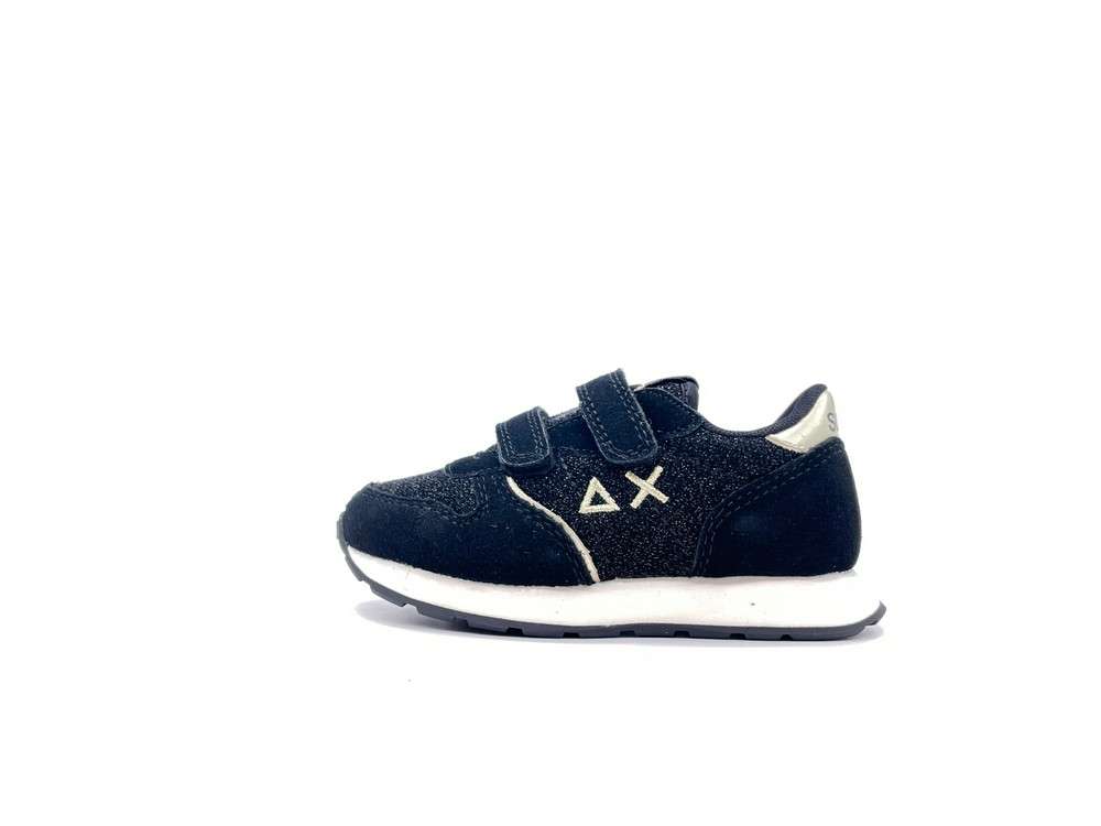SUN68 Sneakers Bambina Nero Glitter Textile - Image 4