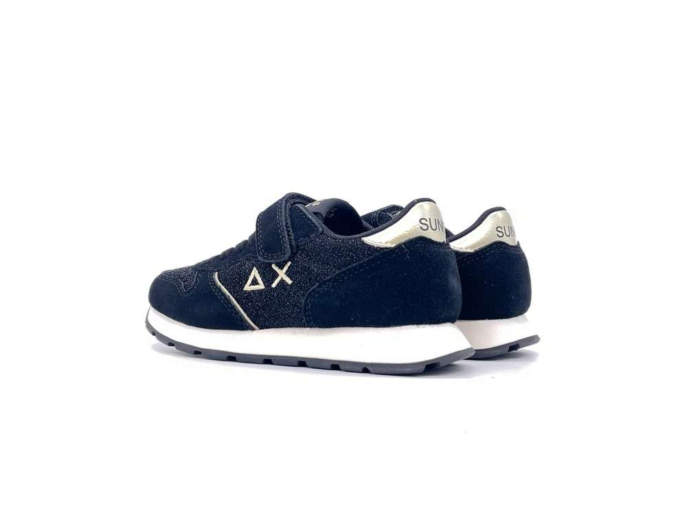 SUN68 Sneakers Bambina Nero Glitter Textile Kid - Image 2