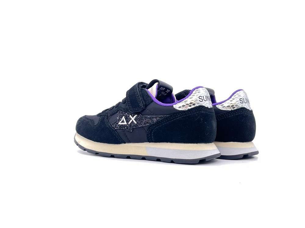 SUN68 Sneakers Bambina Nero Stargirl Glitter - Image 2