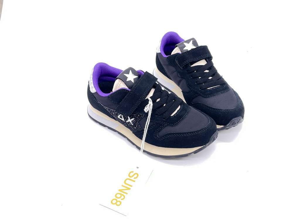 SUN68 Sneakers Bambina Nero Stargirl Glitter - Image 3