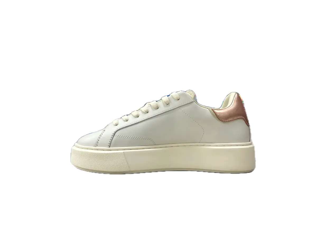 CRIME LONDON Sneakers Donna Bianco Rosa Laminato - Image 5