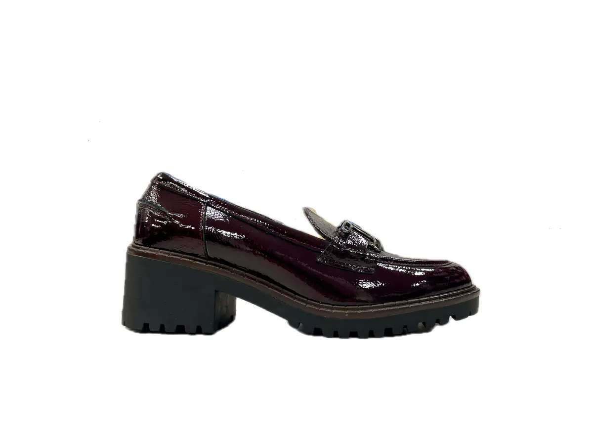 comfort Mocassino Donna bordò in Pelle - Image 4
