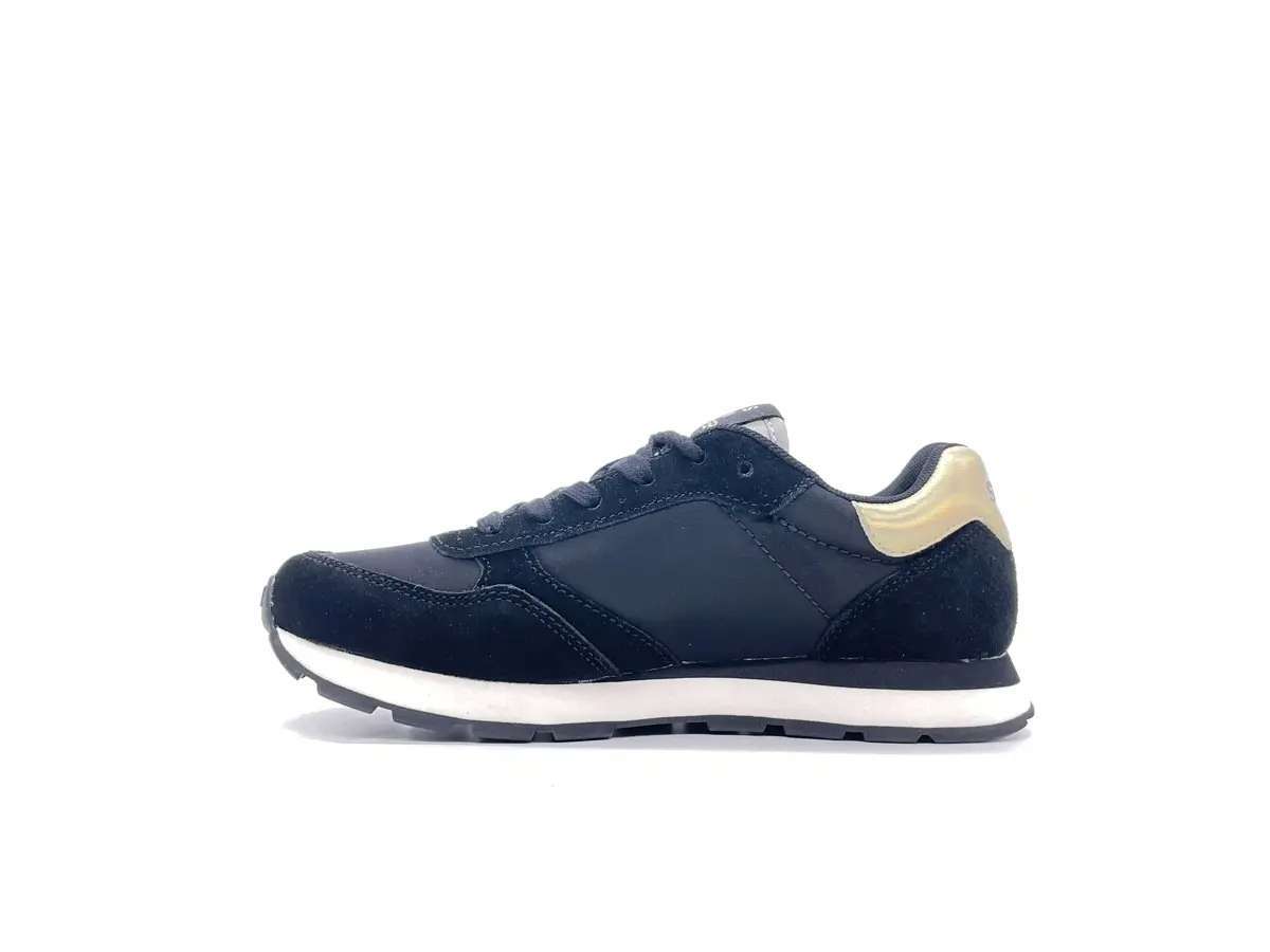 SUN68 Sneakers bambina GIRL'S ALLY SOLID Z43402K11 nera e oro - Image 4