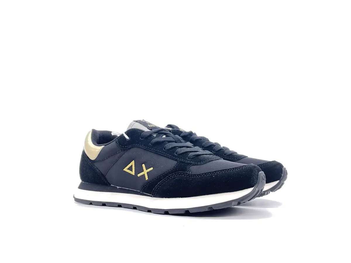 SUN68 Sneakers bambina GIRL'S ALLY SOLID Z43402K11 nera e oro - Image 5