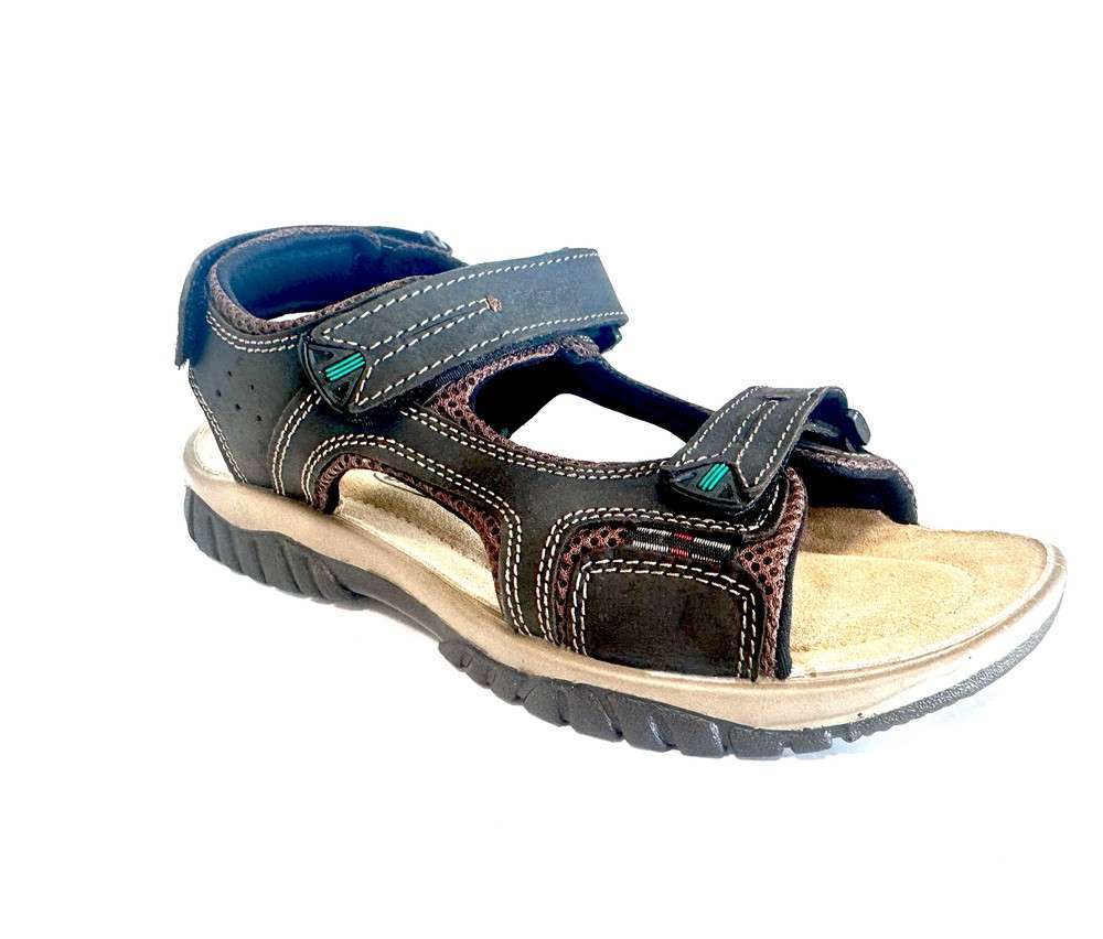GRISPORT Sandali uomo con strappo in pelle choco - Image 2
