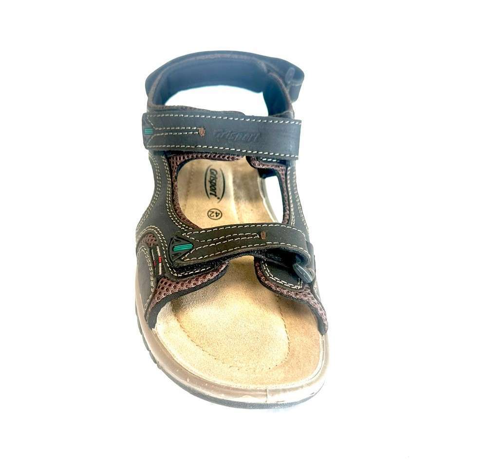 GRISPORT Sandali uomo con strappo in pelle choco - Image 3