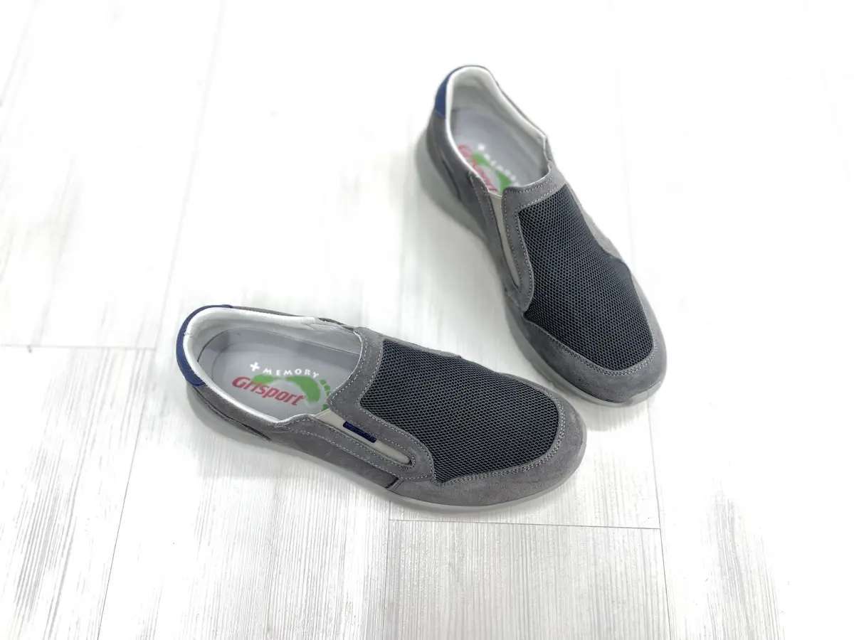 GRISPORT Light Step Sneakers slip on uomo in suede grigio 43826V39 - Image 5