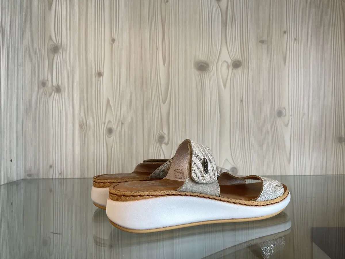 FLY FLOT Ciabatte Donna con Strappo Beige - Image 4