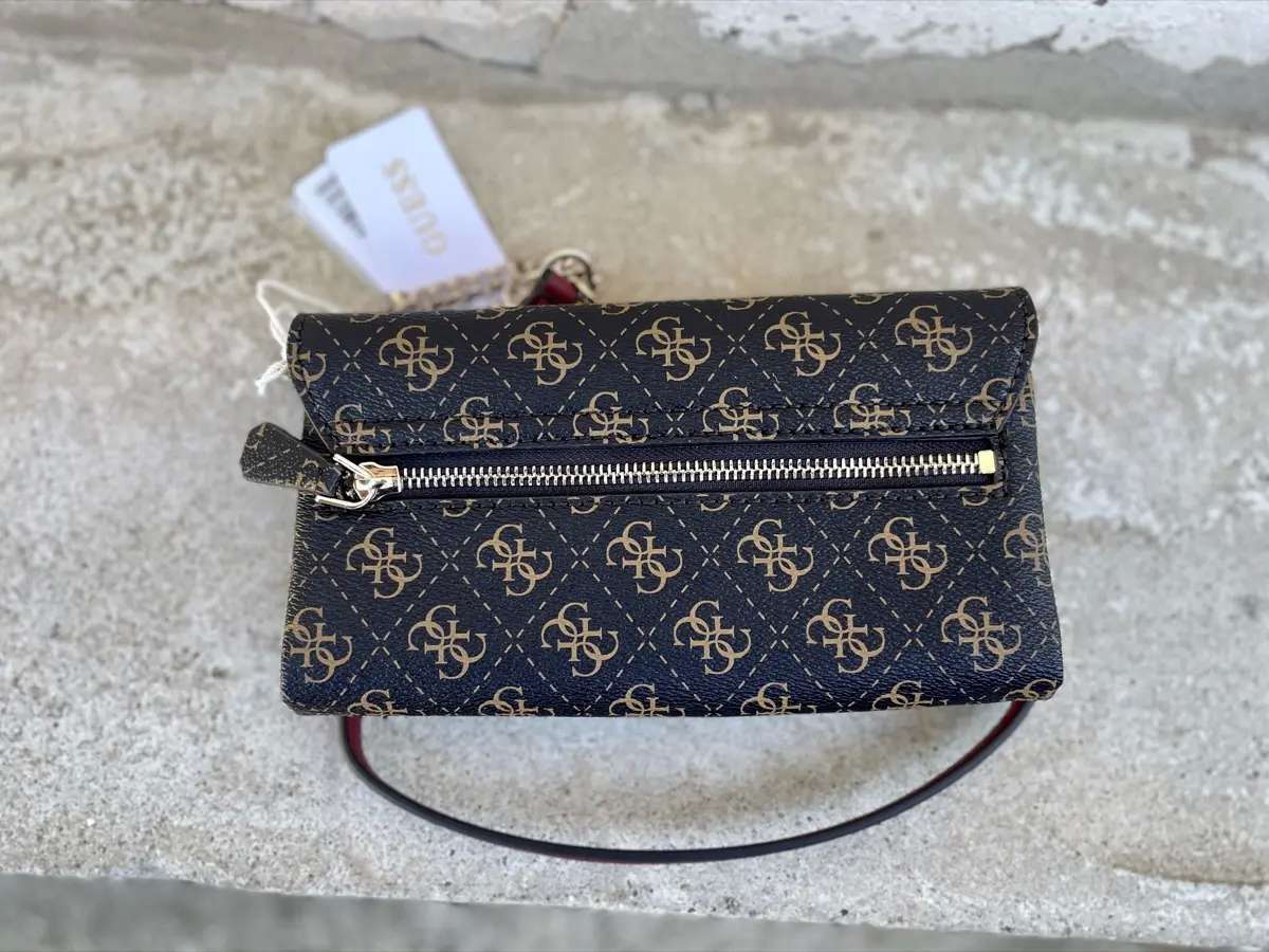 GUESS Borsa Pochette Portafogli Noelle Mini Brown - Image 2