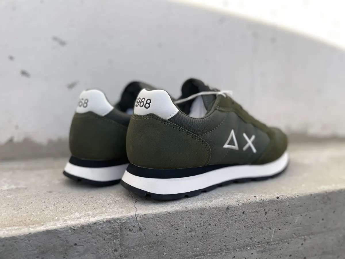 SUN68 Sneakers Uomo Militare Scuro - Image 3