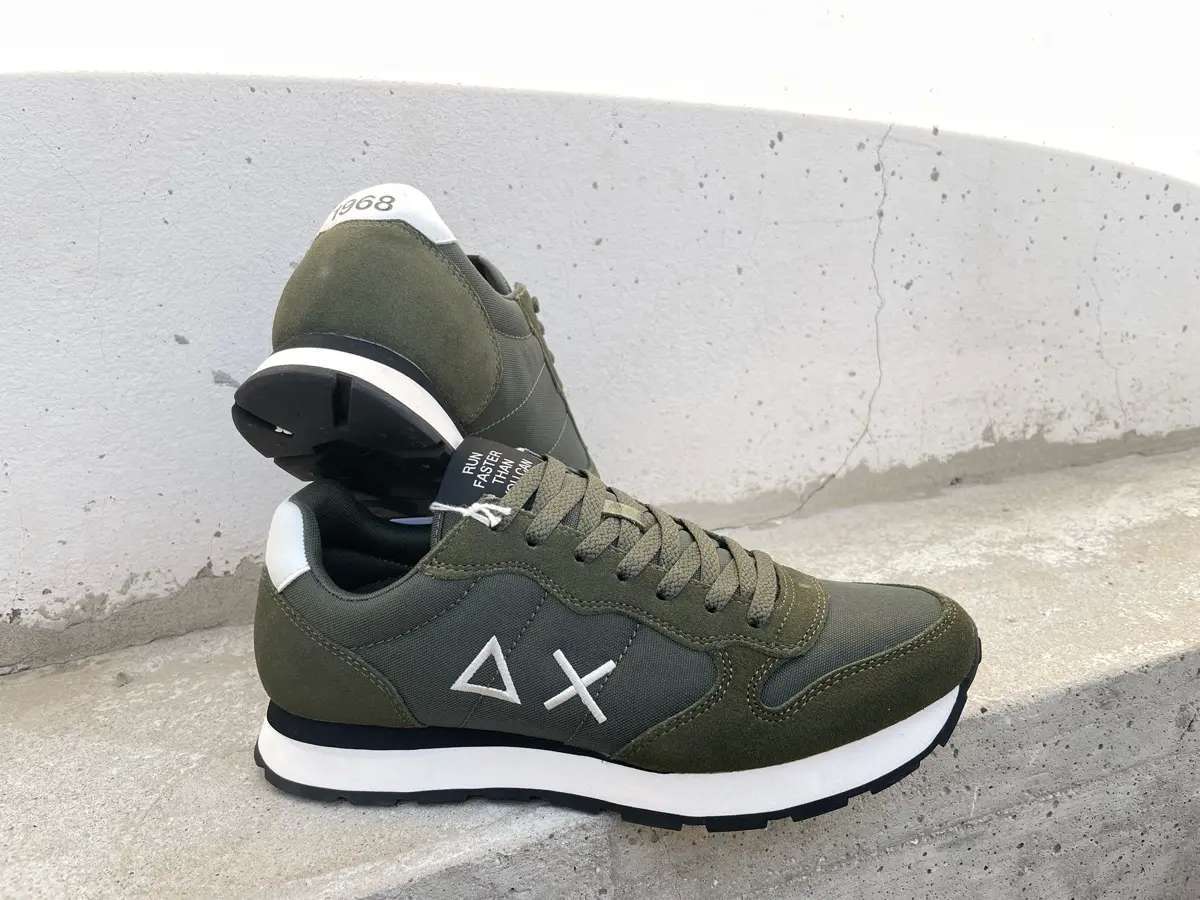 SUN68 Sneakers Uomo Militare Scuro - Image 2