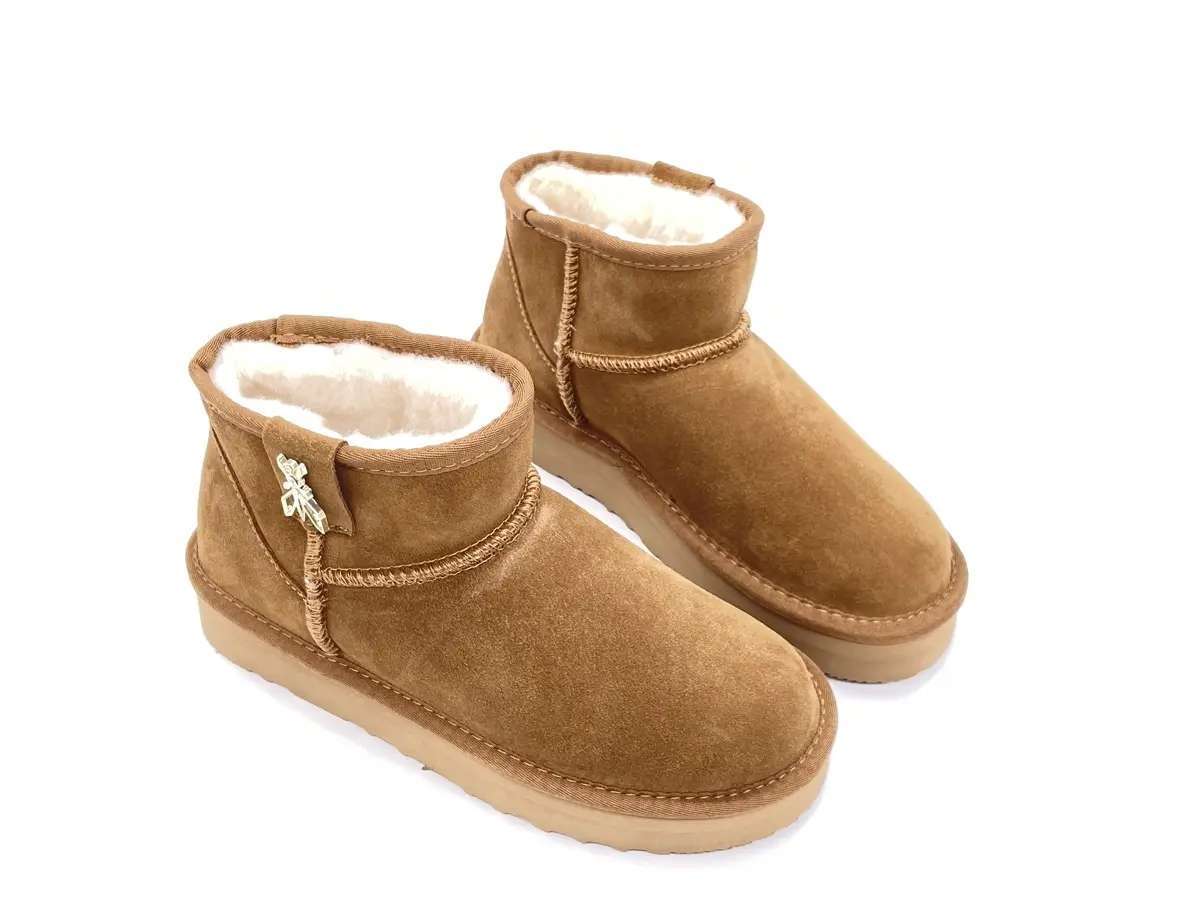 Patrizia pepe stivaletti donna in crosta camel platform dettaglio logo - Image 6