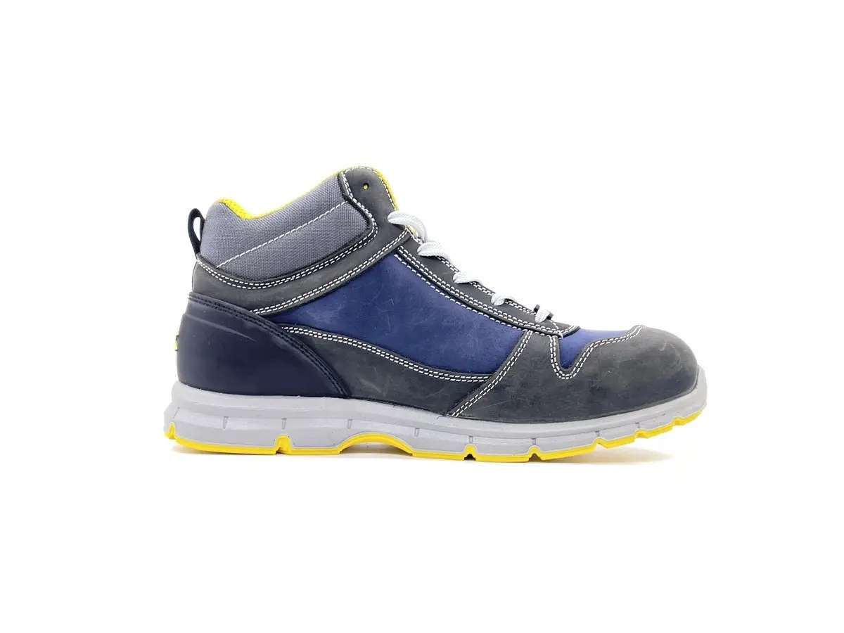 Diadora scarponcino antinfortunistico uomo Run Mid S3 pelle blu grigio - Image 6
