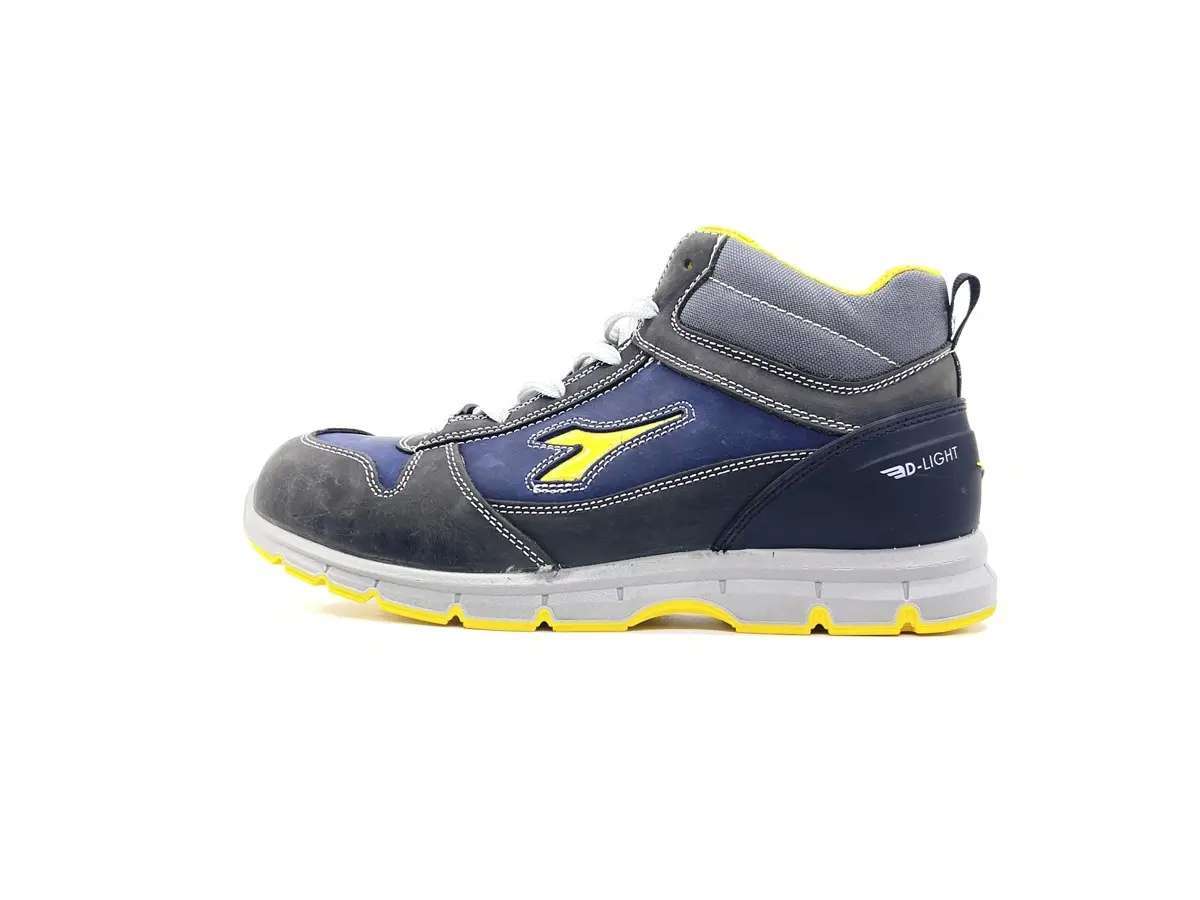 Diadora scarponcino antinfortunistico uomo Run Mid S3 pelle blu grigio - Image 5