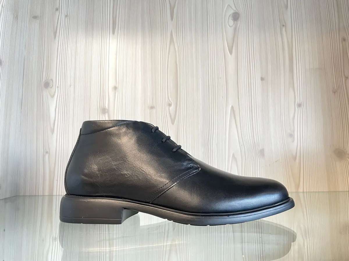 Fontana scarponcino uomo in pelle nera stringato Made in Italy - Image 3