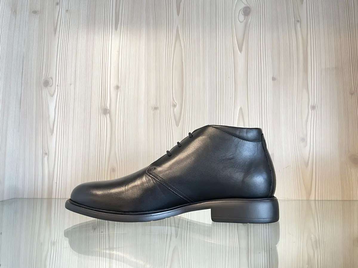Fontana scarponcino uomo in pelle nera stringato Made in Italy - Image 4