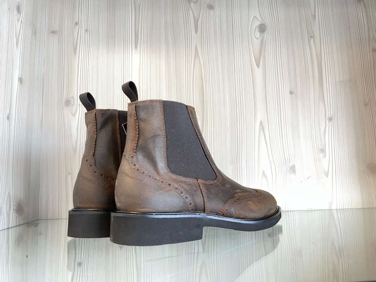 Jackal Milano stivaletti uomo Chelsea in pelle marrone - Image 2