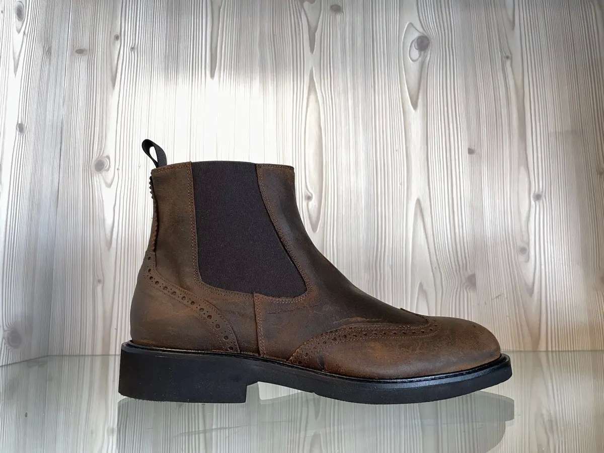 Jackal Milano stivaletti uomo Chelsea in pelle marrone - Image 3