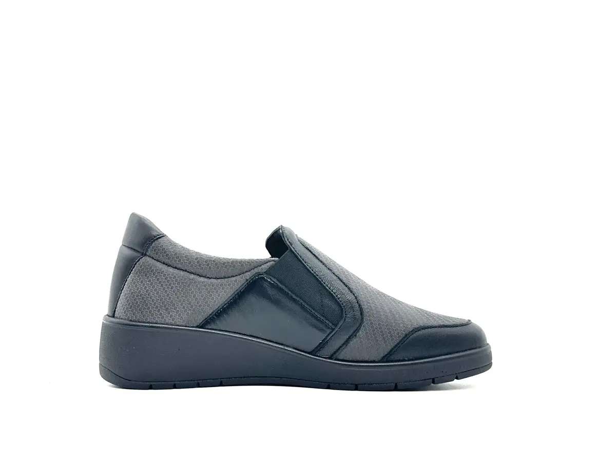 Grunland scarpa donna elasticizzata grigia con sottopiede in pelle estraibile - Image 3