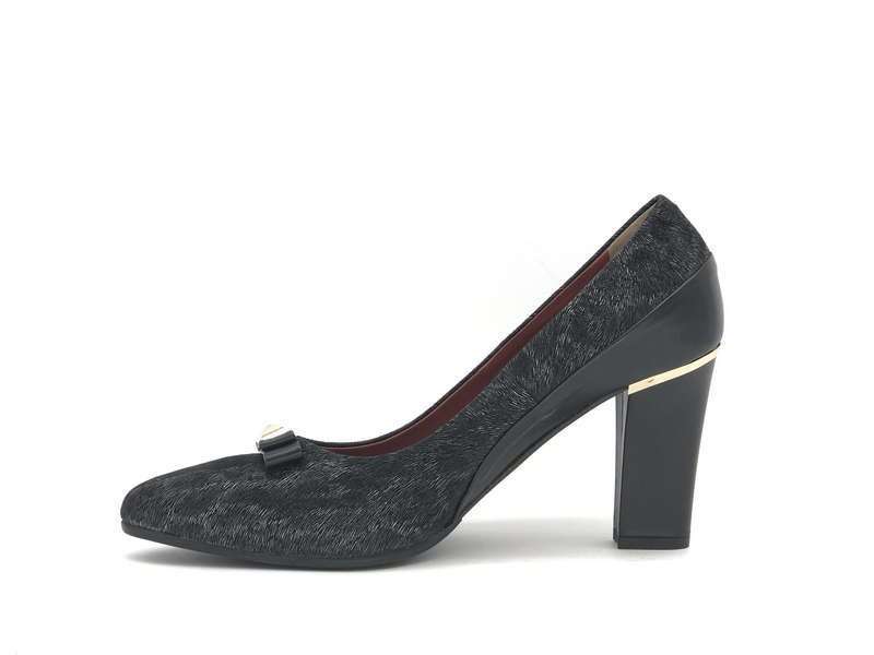 DONNA SOFT Décolleté in pelle nera MOT957GT - Image 2