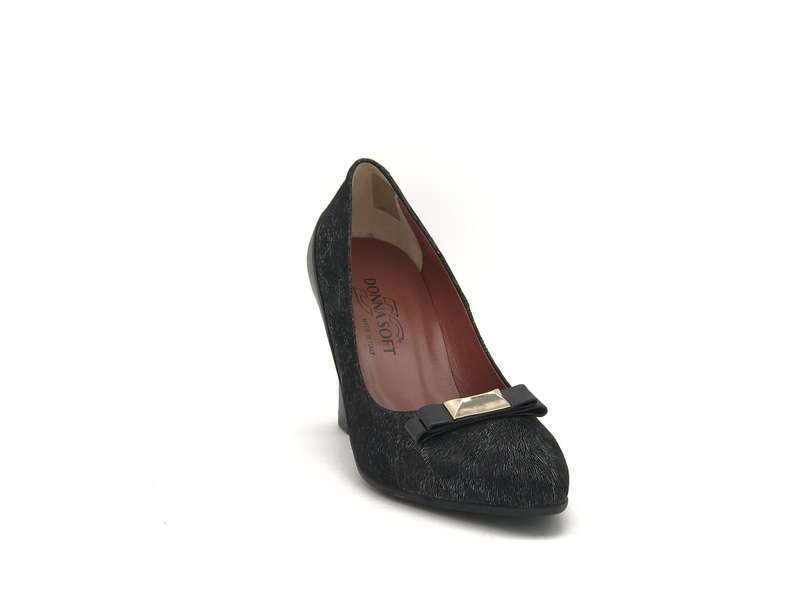 DONNA SOFT Décolleté in pelle nera MOT957GT - Image 3