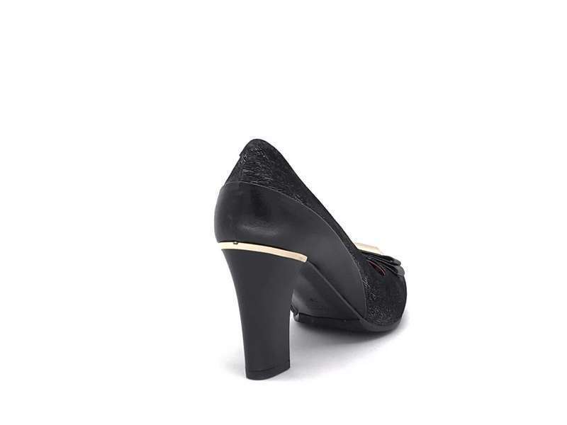 DONNA SOFT Décolleté in pelle nera MOT957GT - Image 4