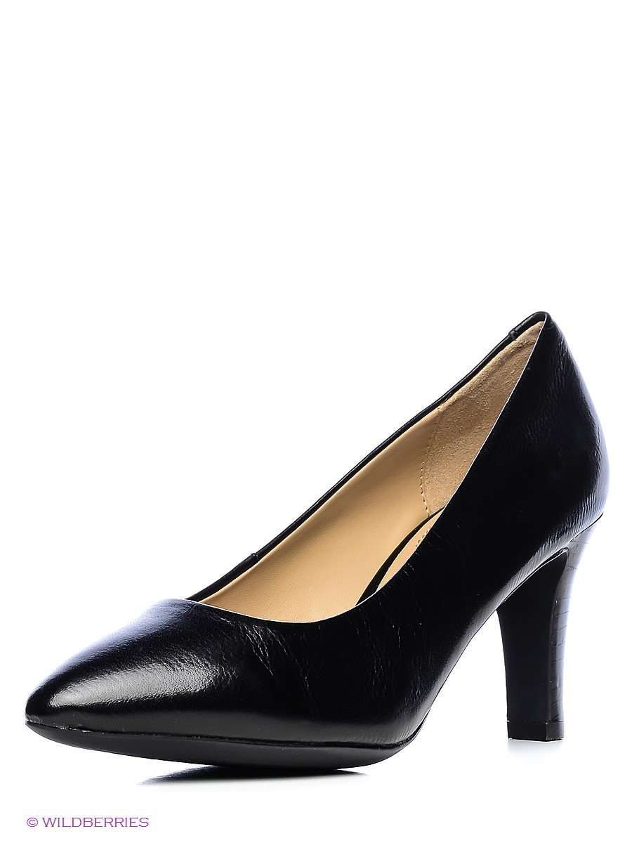 GEOX Décolleté in pelle nera donna D AMITHI A - Image 2