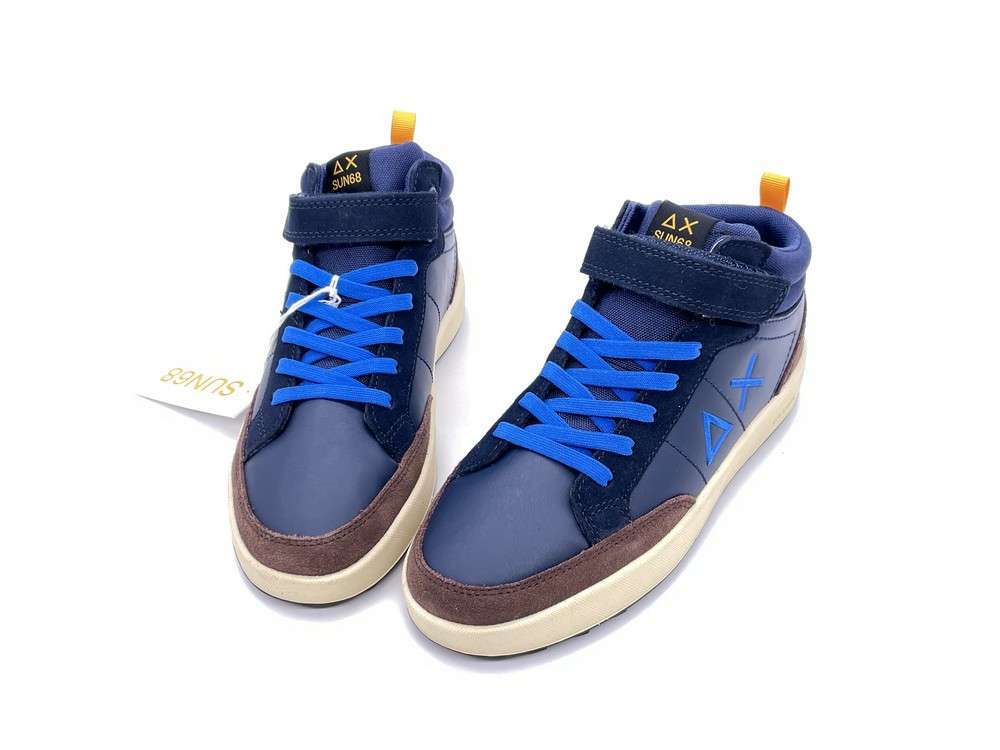 SUN68 Sneakers ragazzo Mid Genius Boy Navy Teen - Image 3