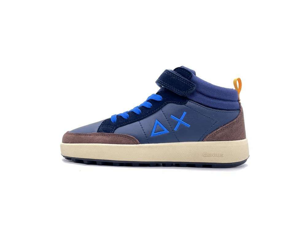 SUN68 Sneakers Alte Bambino Blu - Image 4