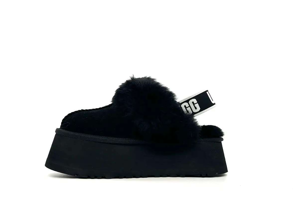 UGG ciabatte donna scamosciate nere foderate lana cinturino logo UGG - Image 6