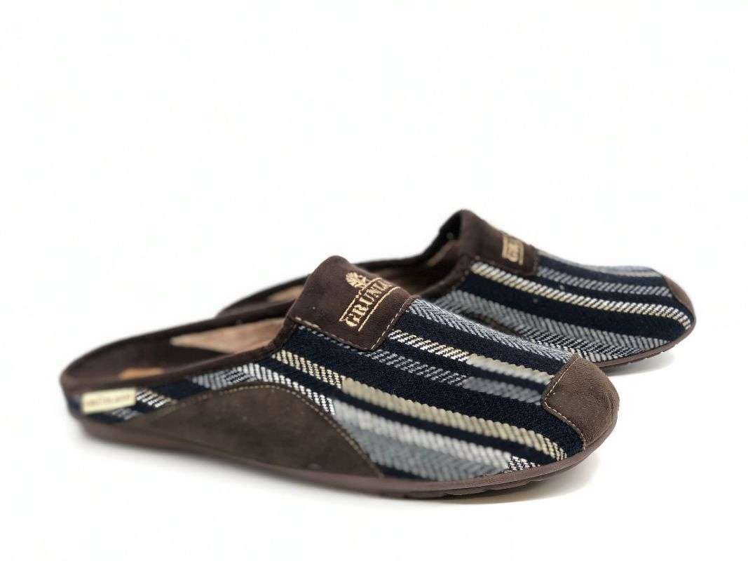 GRUNLAND Ciabatta uomo blu marrone - Image 3