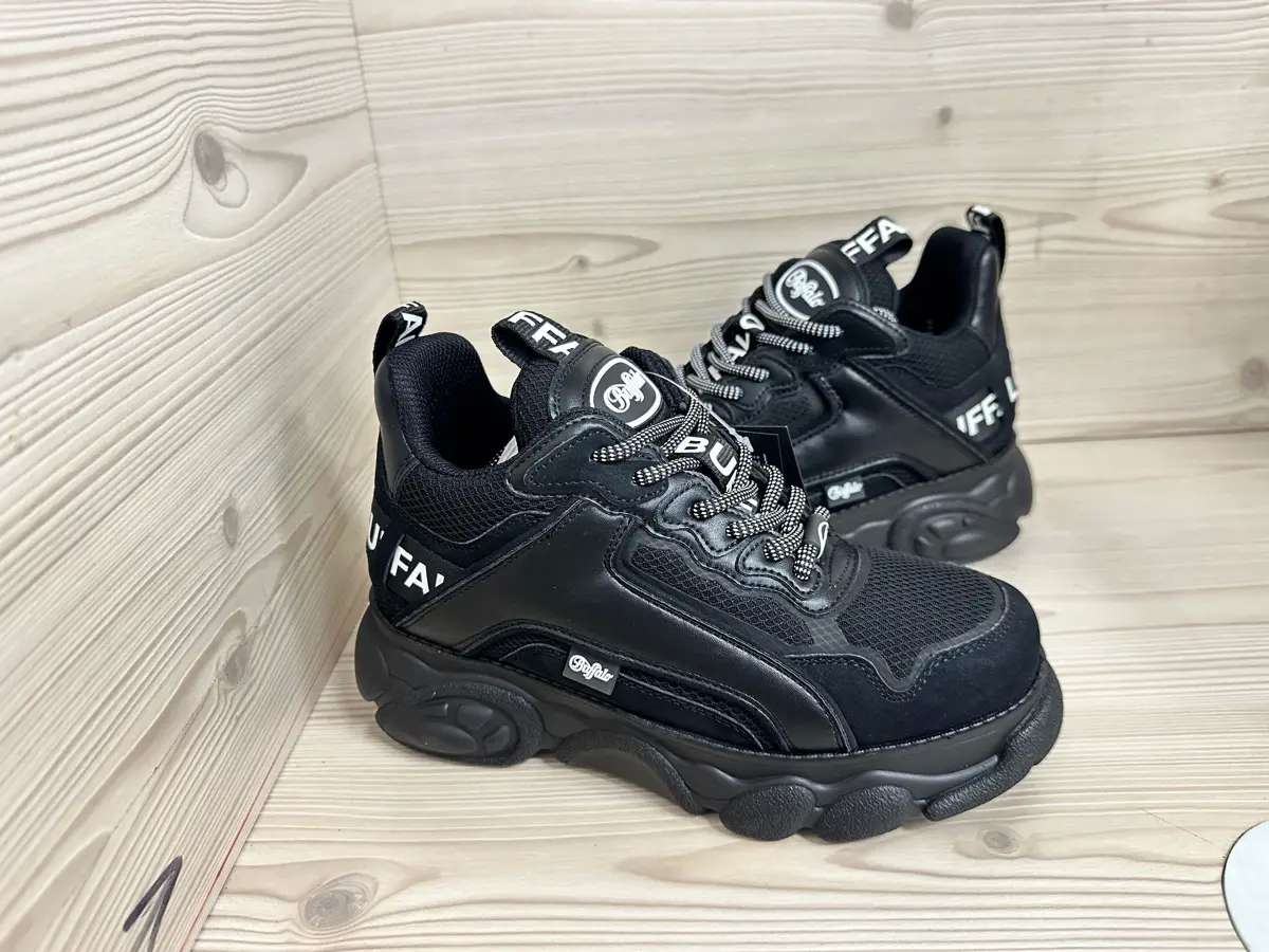 Buffalo Sneakers donna CLD CHAI vegan nubuck mesh black - Image 4