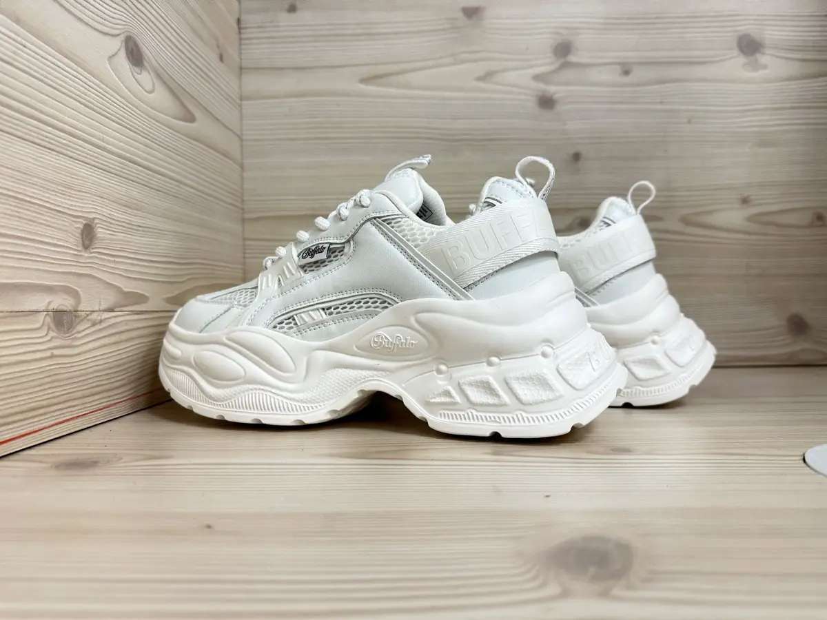 Buffalo Sneakers donna YUNO VEGAN nappa mesh white - Image 2