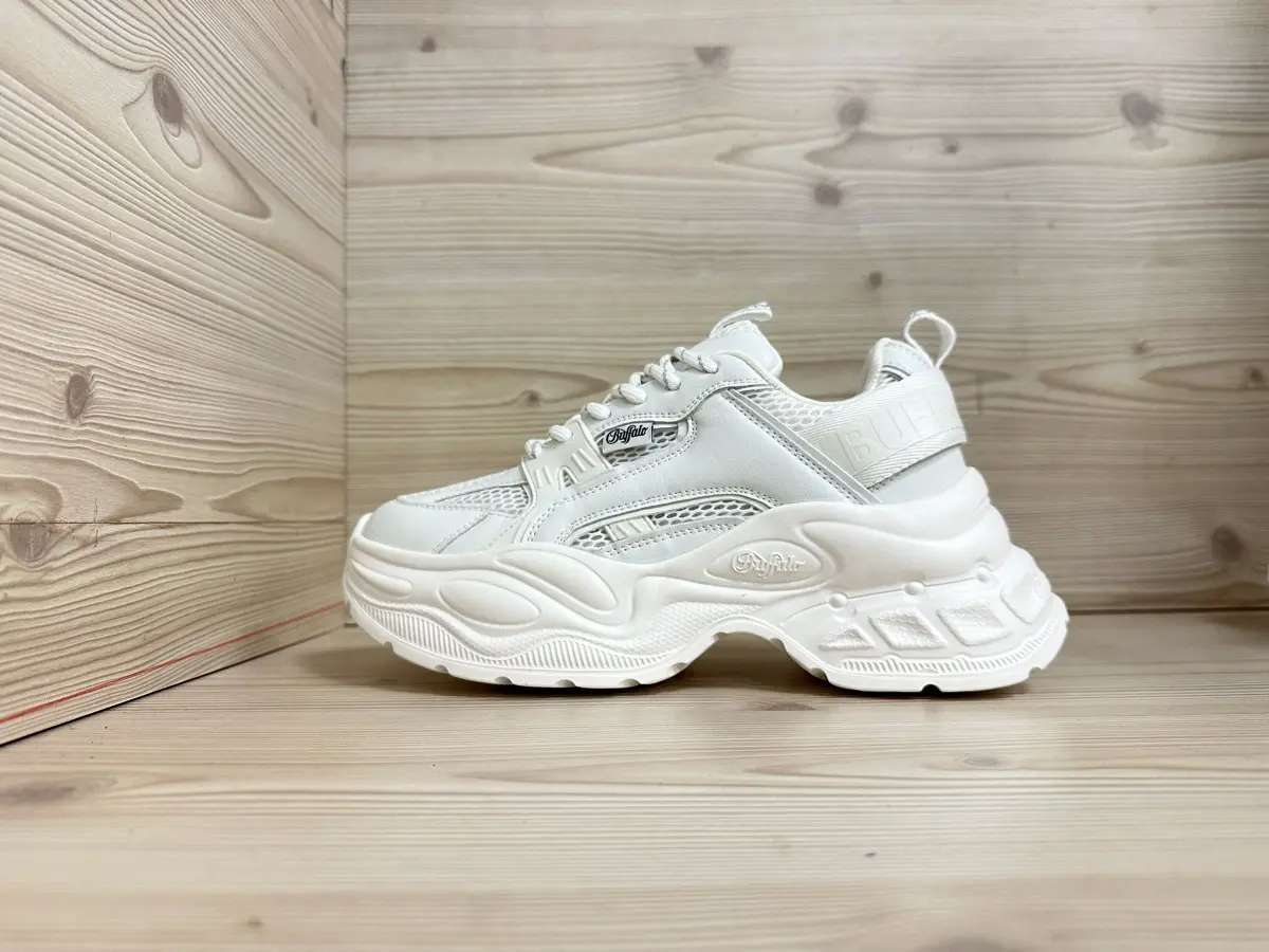 Buffalo Sneakers donna YUNO VEGAN nappa mesh white - Image 5